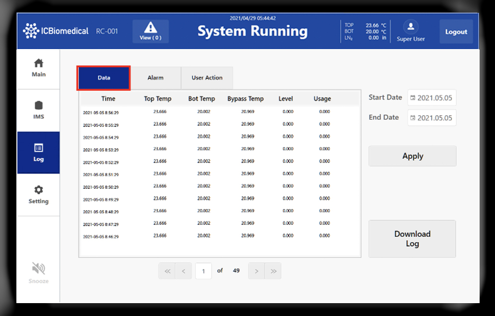 REVO_Q Screen_Log